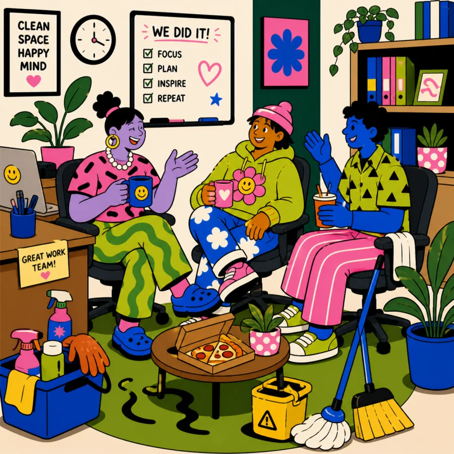 Group of diverse people working together in a creative collaborative space